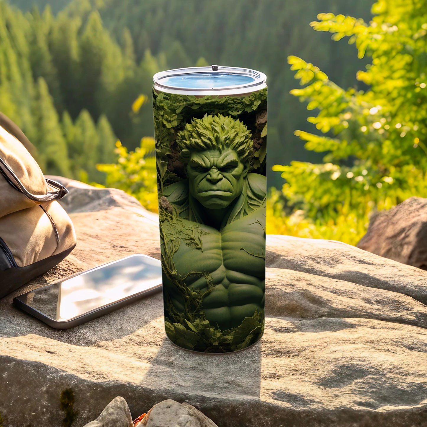 Hulk Design Tumbler for Outdoor Beverage Enjoyment