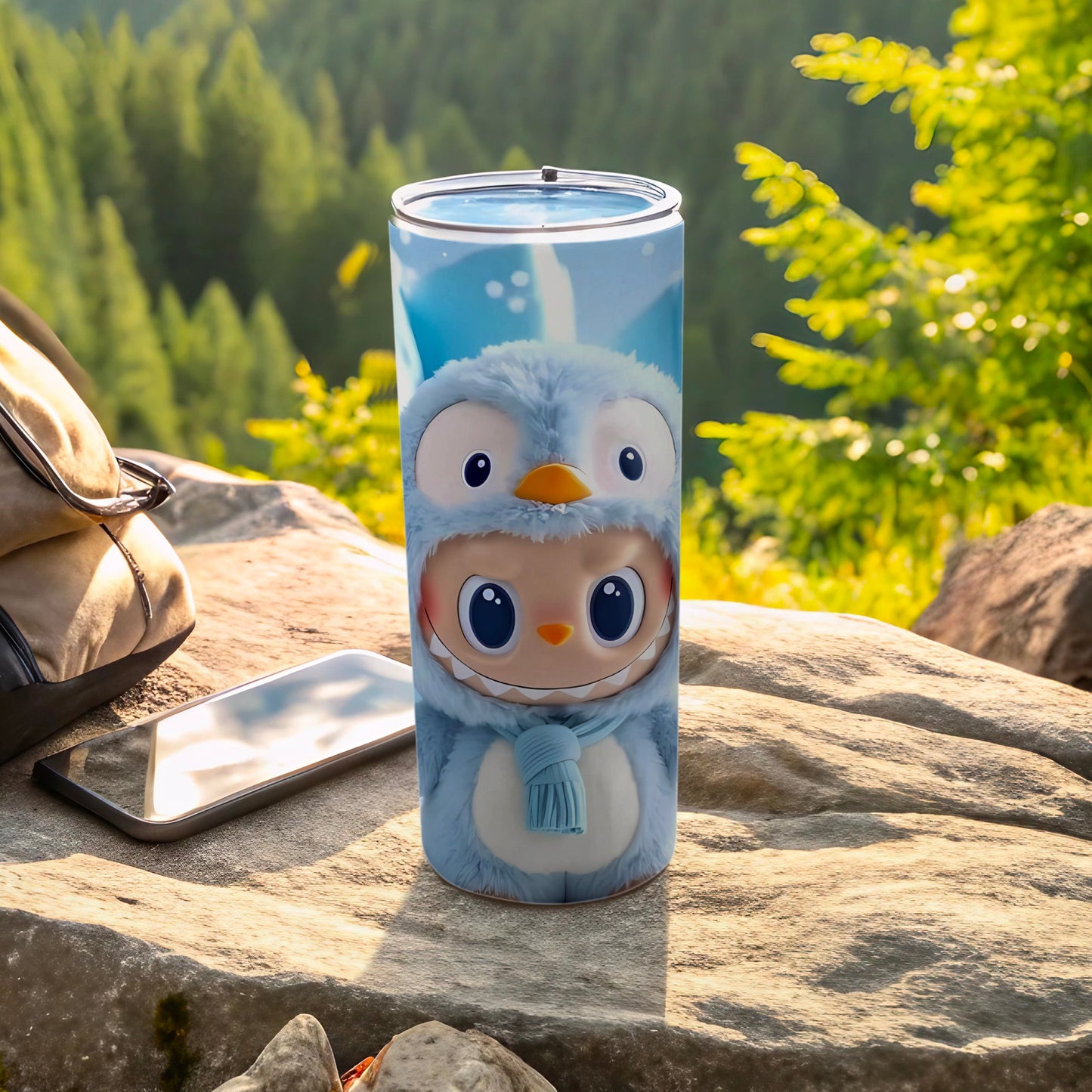 Cute Cartoon Penguin Design Travel Mug