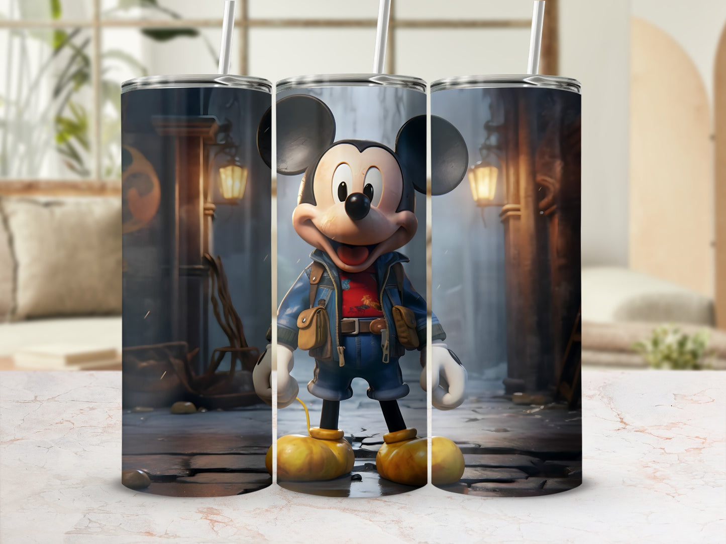 Vintage Style Mouse Character Themed Tumbler