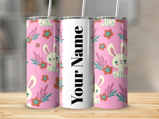 Cute Bunny Personalized Tumbler for Kids and Adults