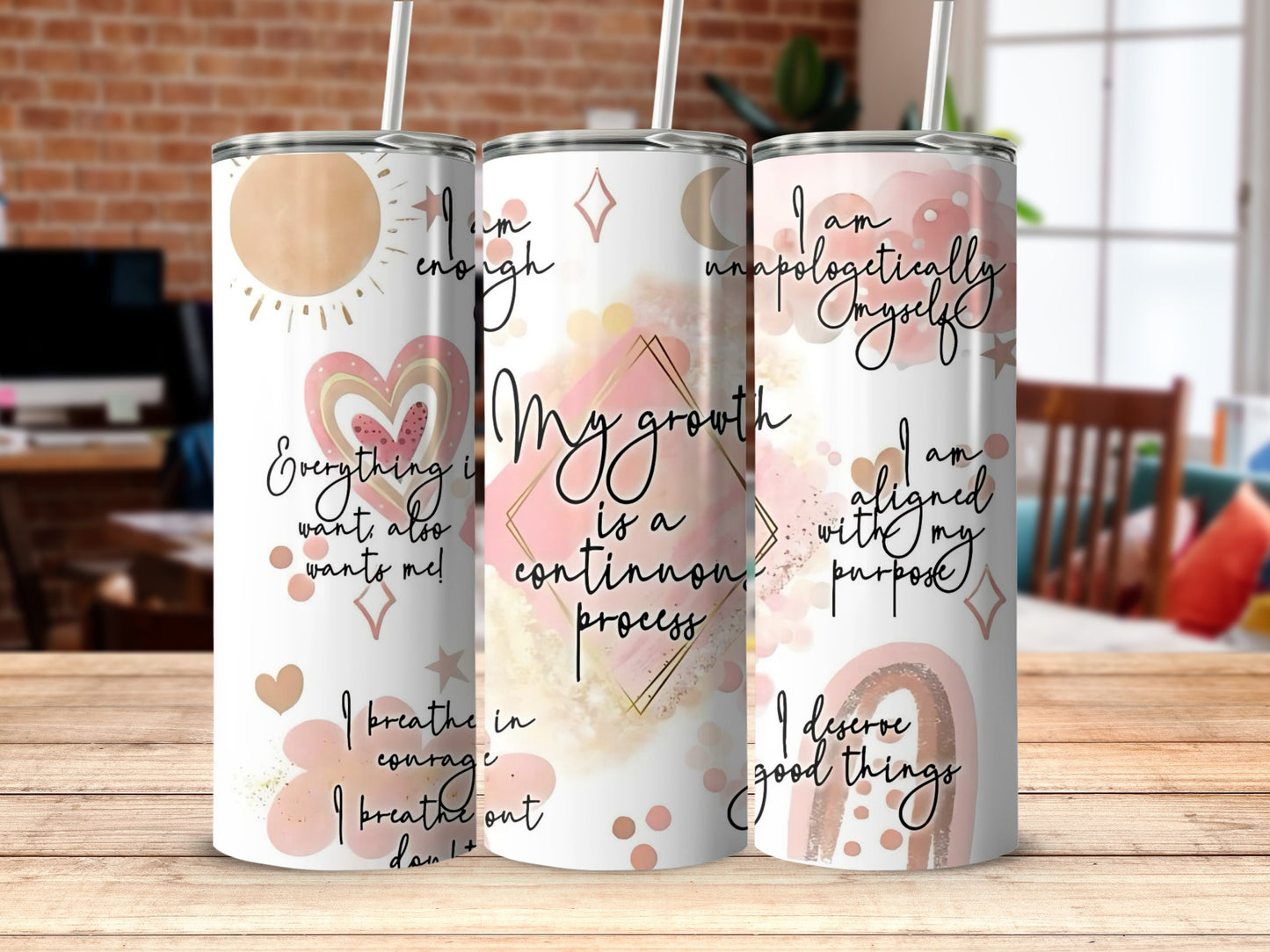 Inspirational Quote Double Wall Vacuum Insulated Tumblers
