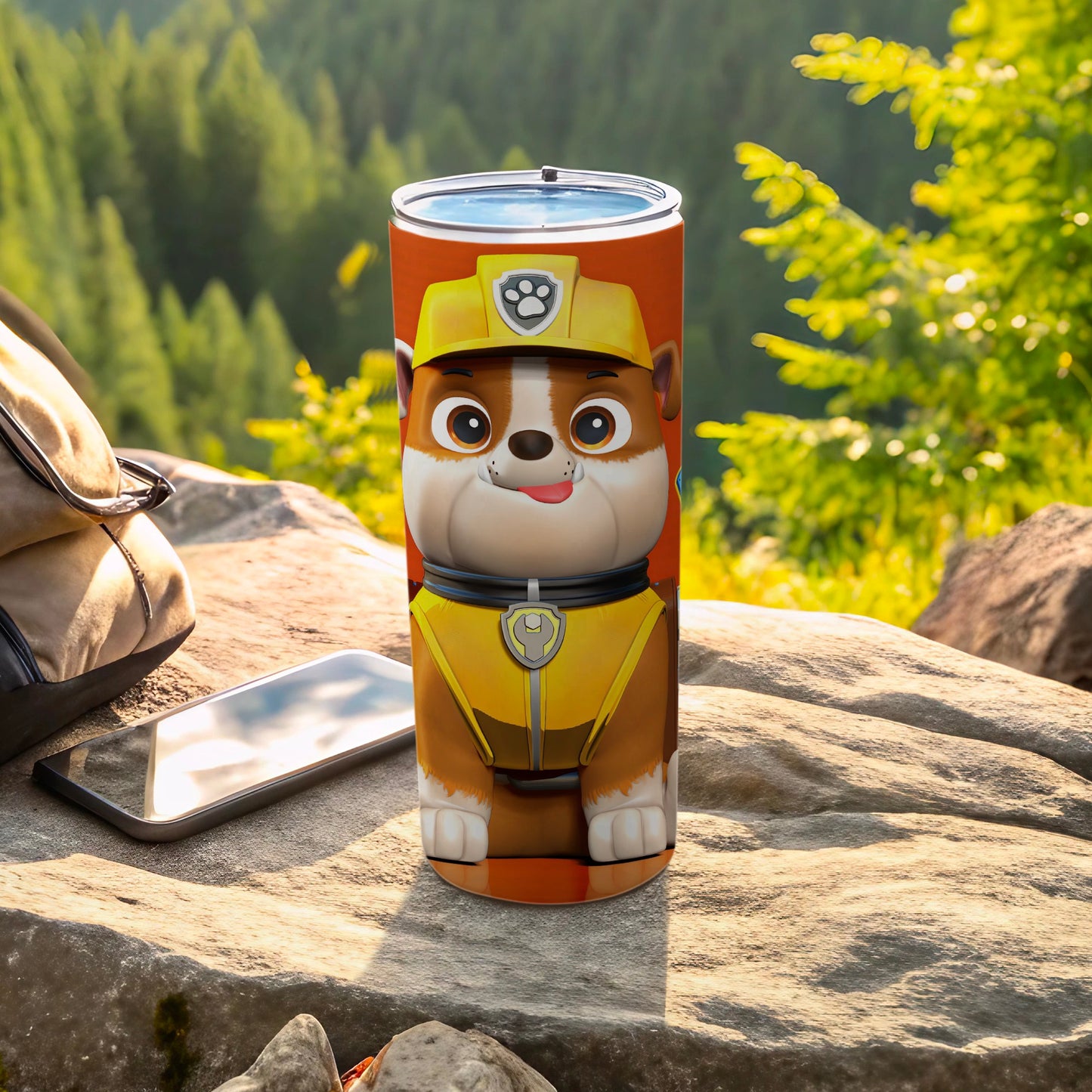 Adorable Cartoon Dog Character Travel Tumbler