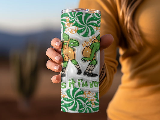 Fun Christmas Elf Design Insulated Tumbler Cup Flask