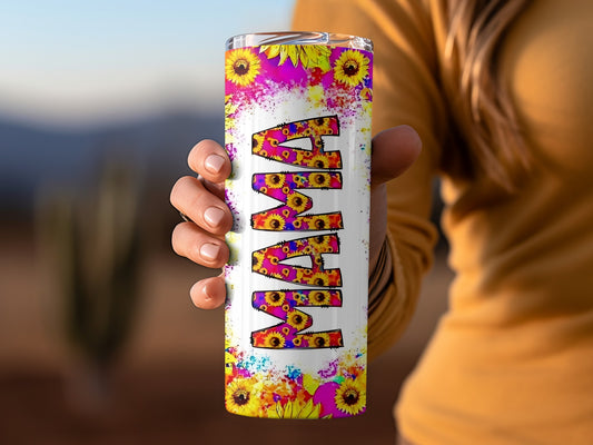 Vibrant Flower Mama Insulated Drinking Tumbler