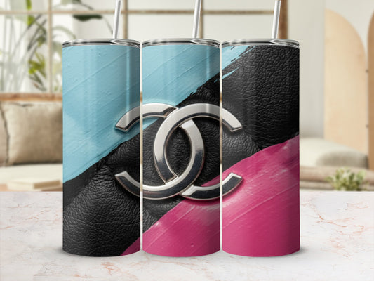 Trendy Designer Tumbler with Vibrant Color Accents