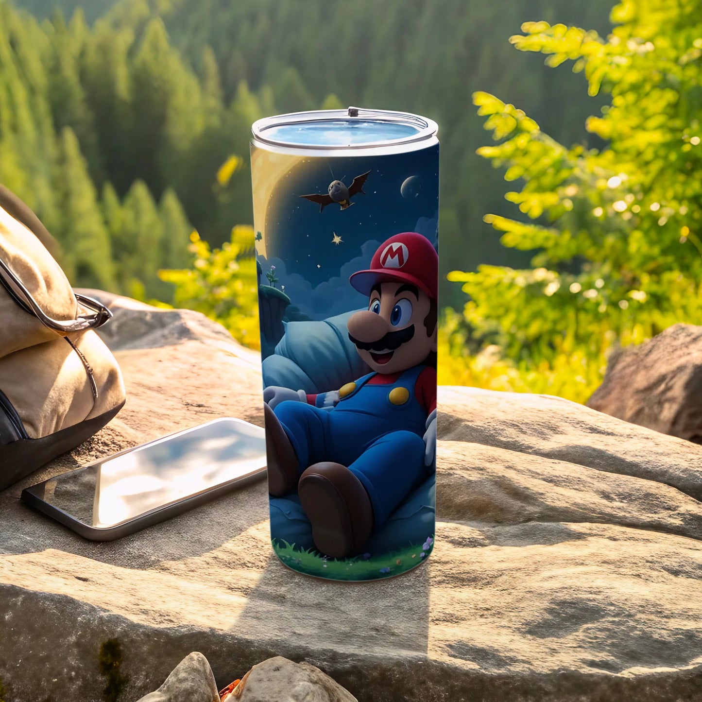 Mario Themed Tumbler for a Fun Outdoor Adventure