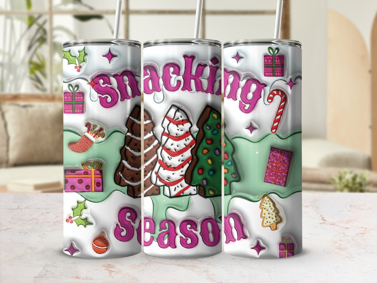 Snacking Season Christmas Tree Tumbler 16oz