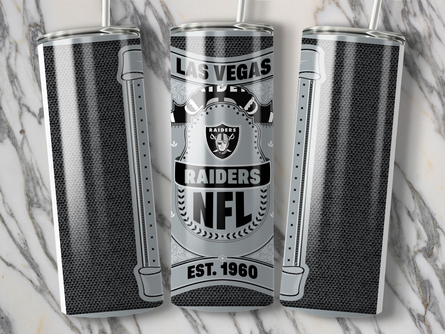 Las Vegas Raiders NFL Est. 1960 Style Design Tumbler