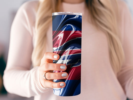 Buffalo Bills Inspired Abstract Pattern Design Tumblers