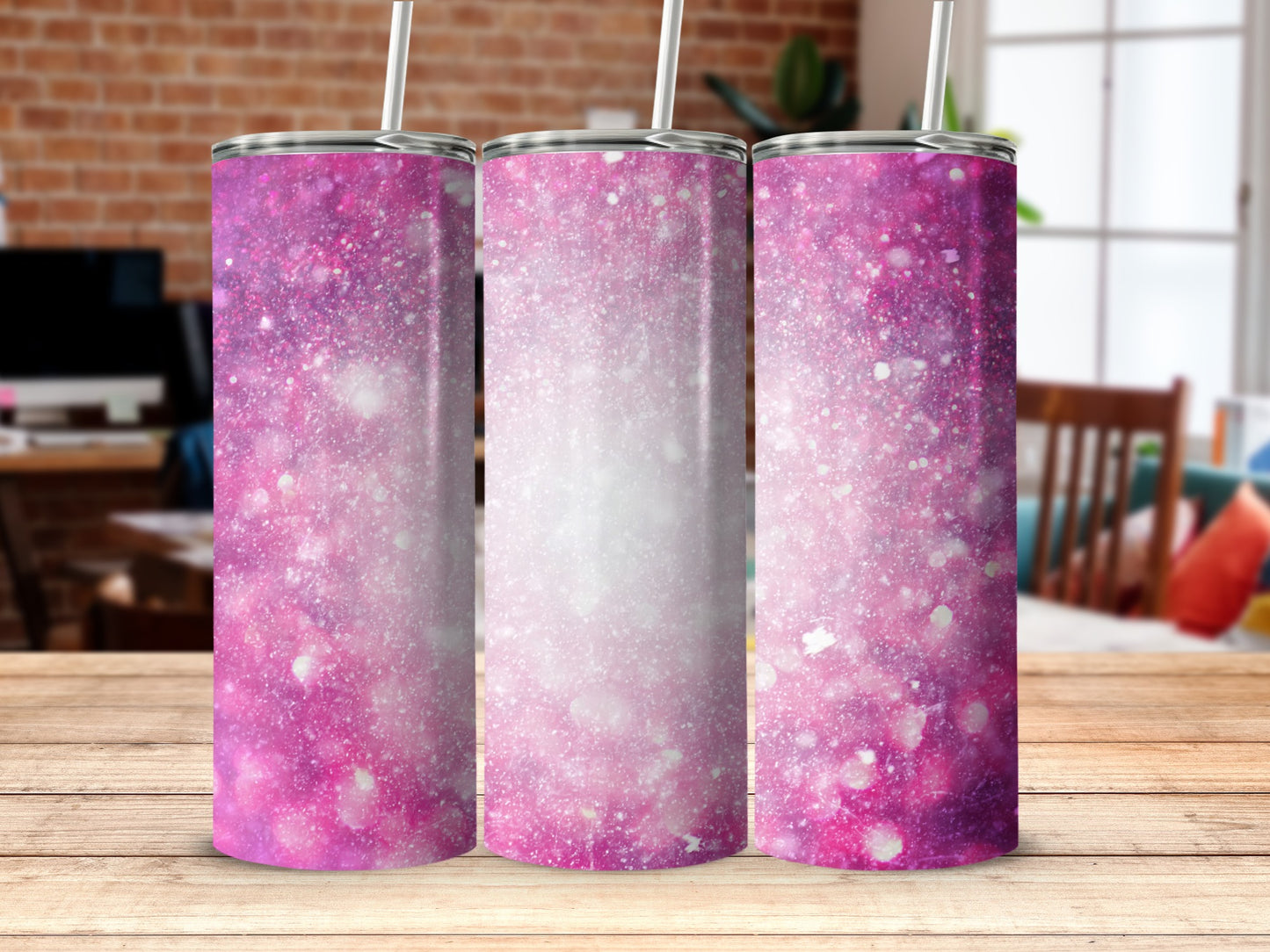Gorgeous Pink Galaxy Design Stainless Steel Tumbler