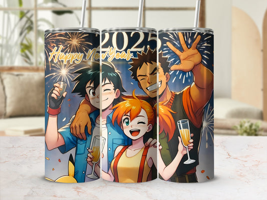 Happy New Year 2025 Anime Celebration Design Tumbler