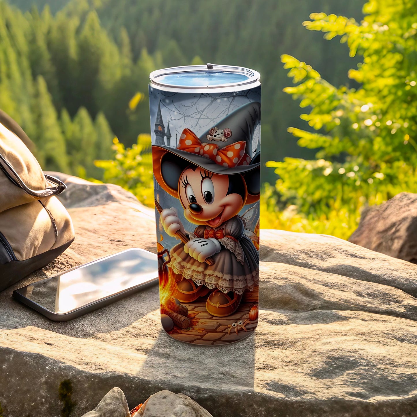 Minnie Mouse Witch Design Insulated Tumbler for Halloween