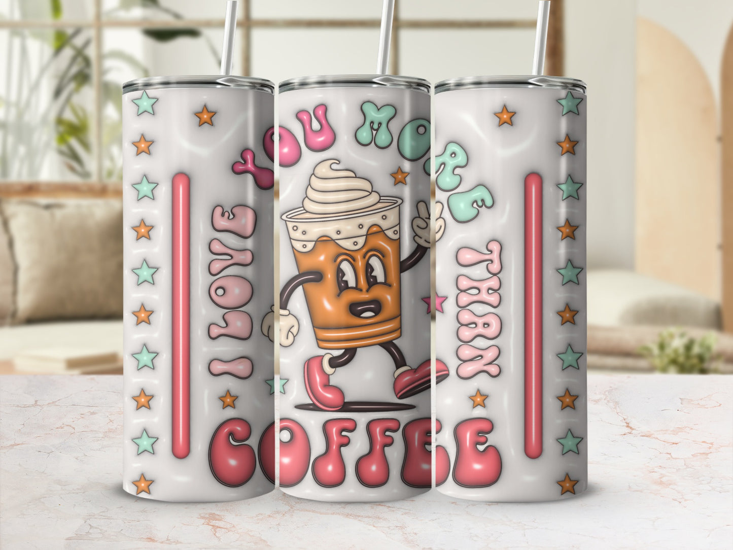 I Love You More Than Coffee Custom Tumbler Product