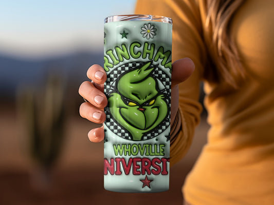 Grinchmas Whoville Tumbler Insulated Travel Mug Cup Gift