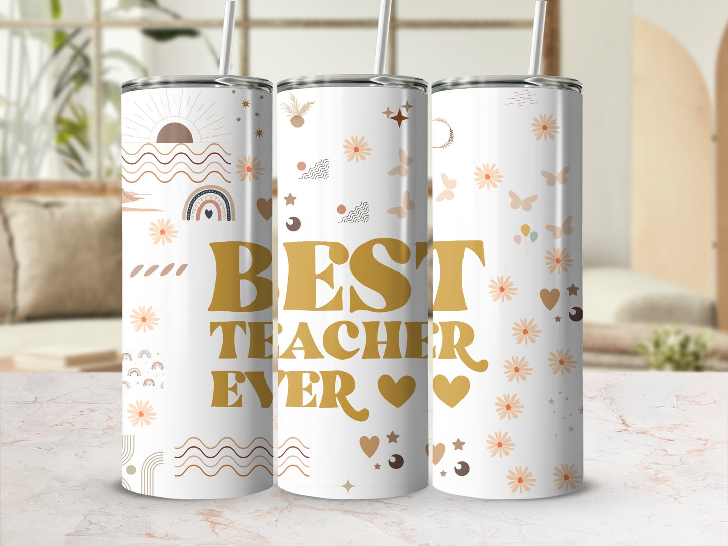 Best Teacher Ever Tumbler 20oz Insulated Drinkware