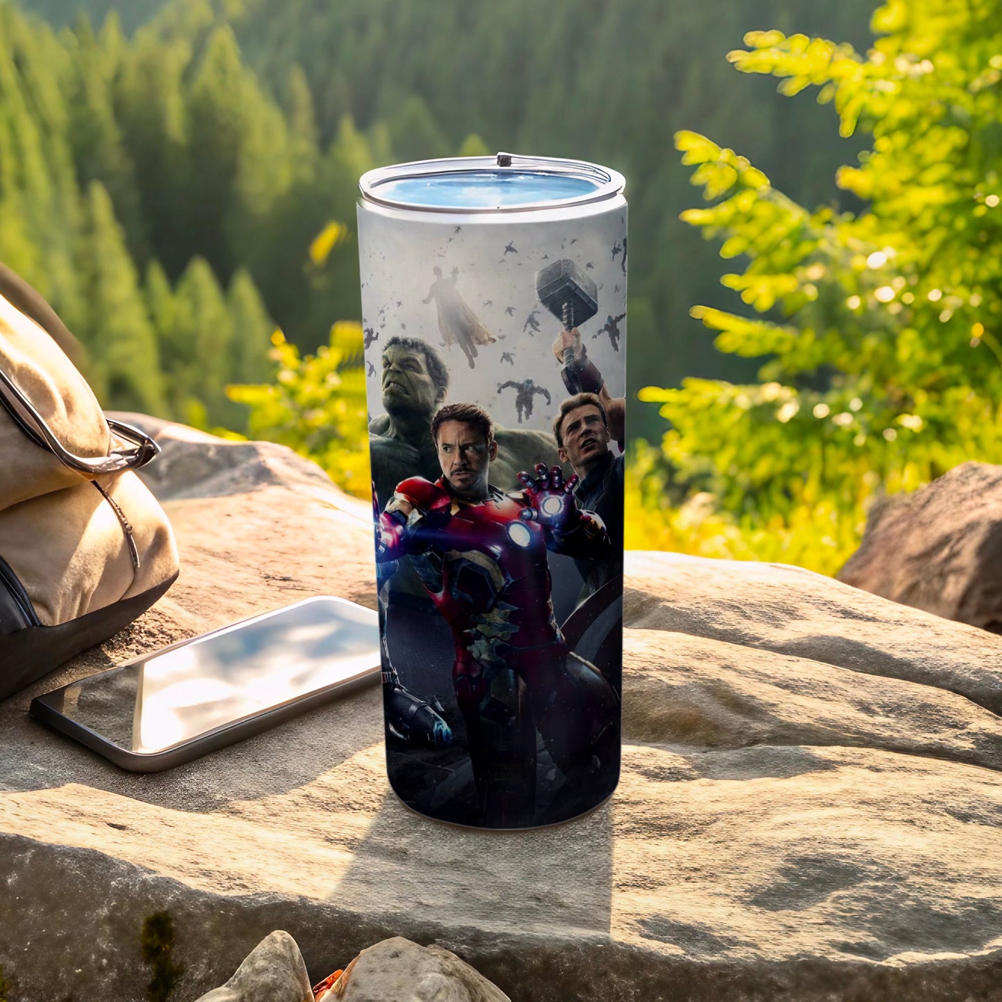 Marvel Superhero Action Scene Tumbler Travelling Cup