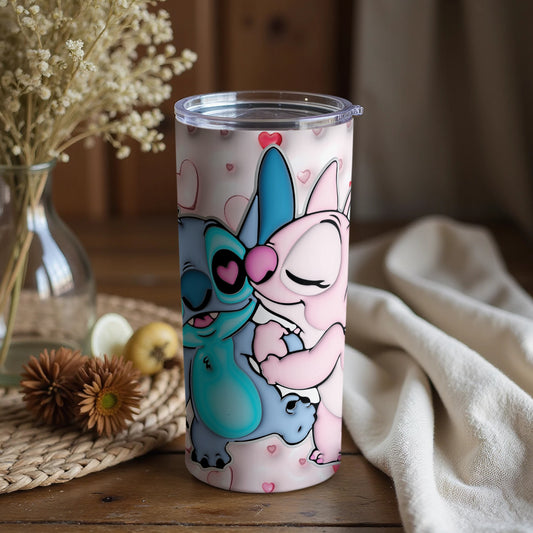 Adorable Duo Cartoon Insulated Tumbler Cup