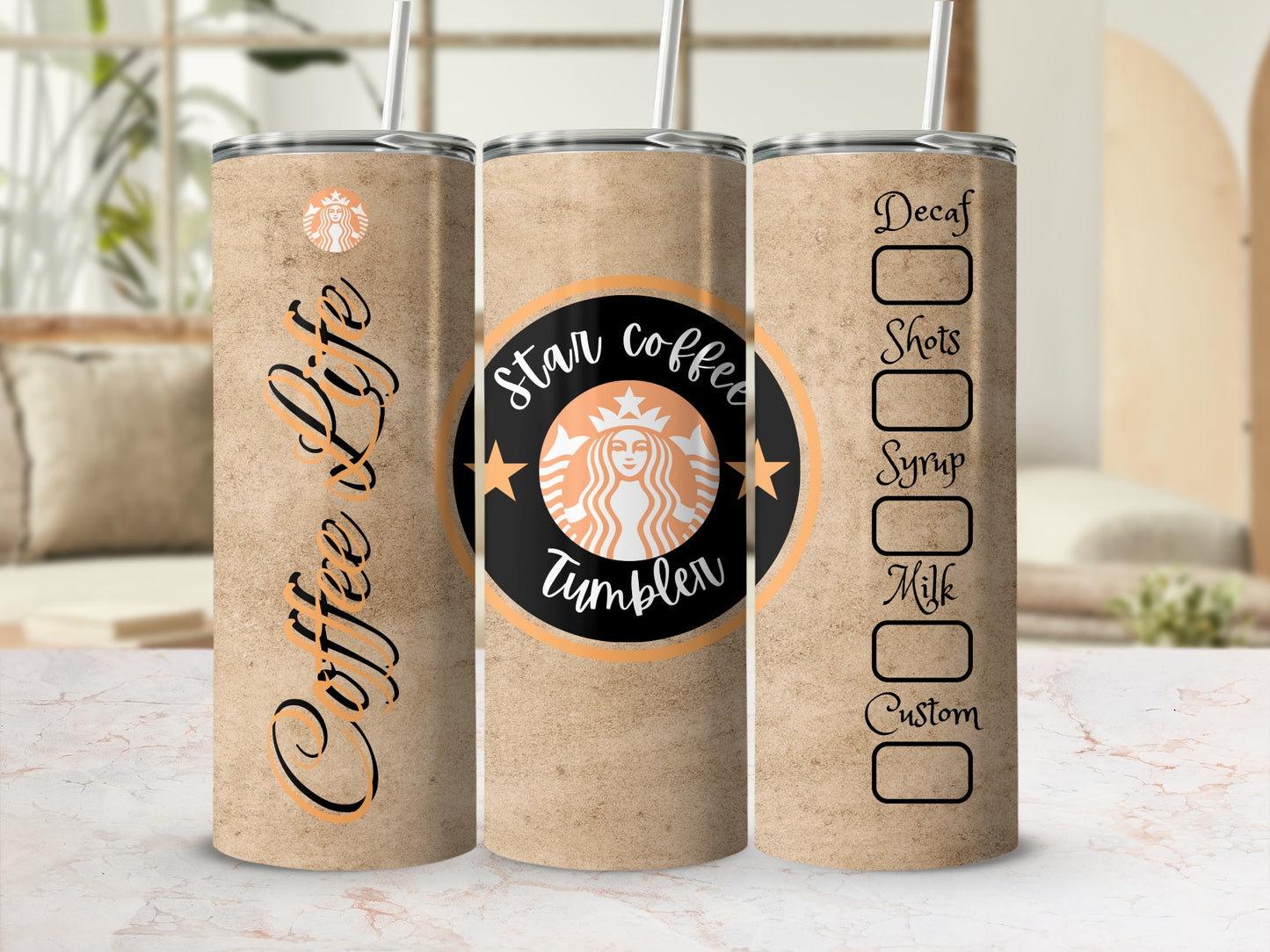 Personalized Coffee Life Starbucks Tumbler Cup Ideal for Gifts