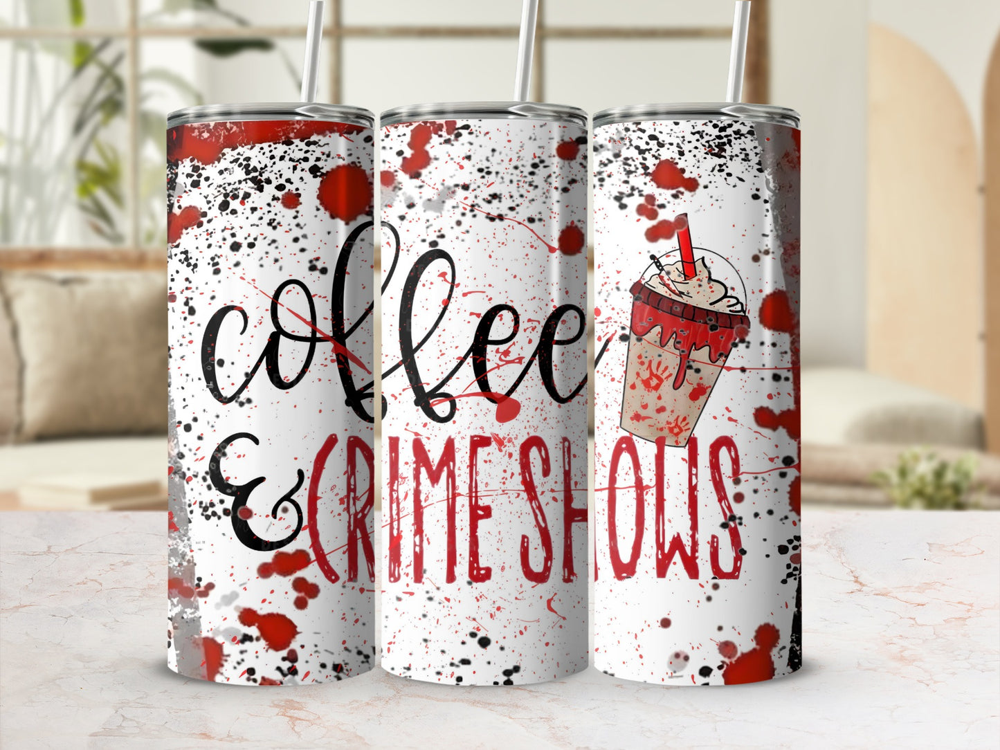 Coffee and Crime Shows Insulated Tumbler Cup