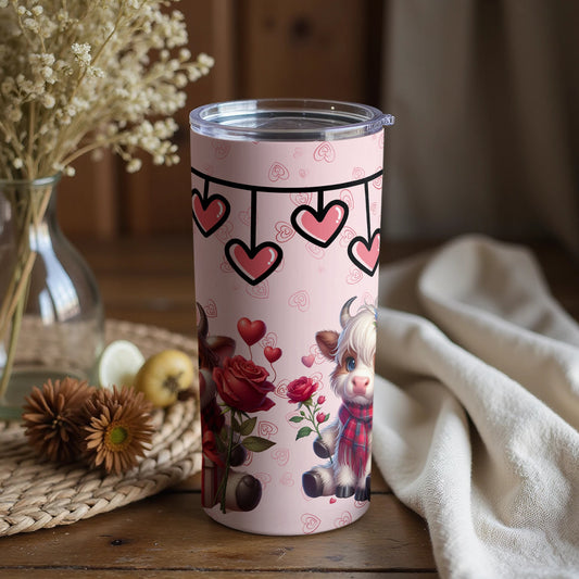 Pink Farm Animal and Heart Garland Tumbler product