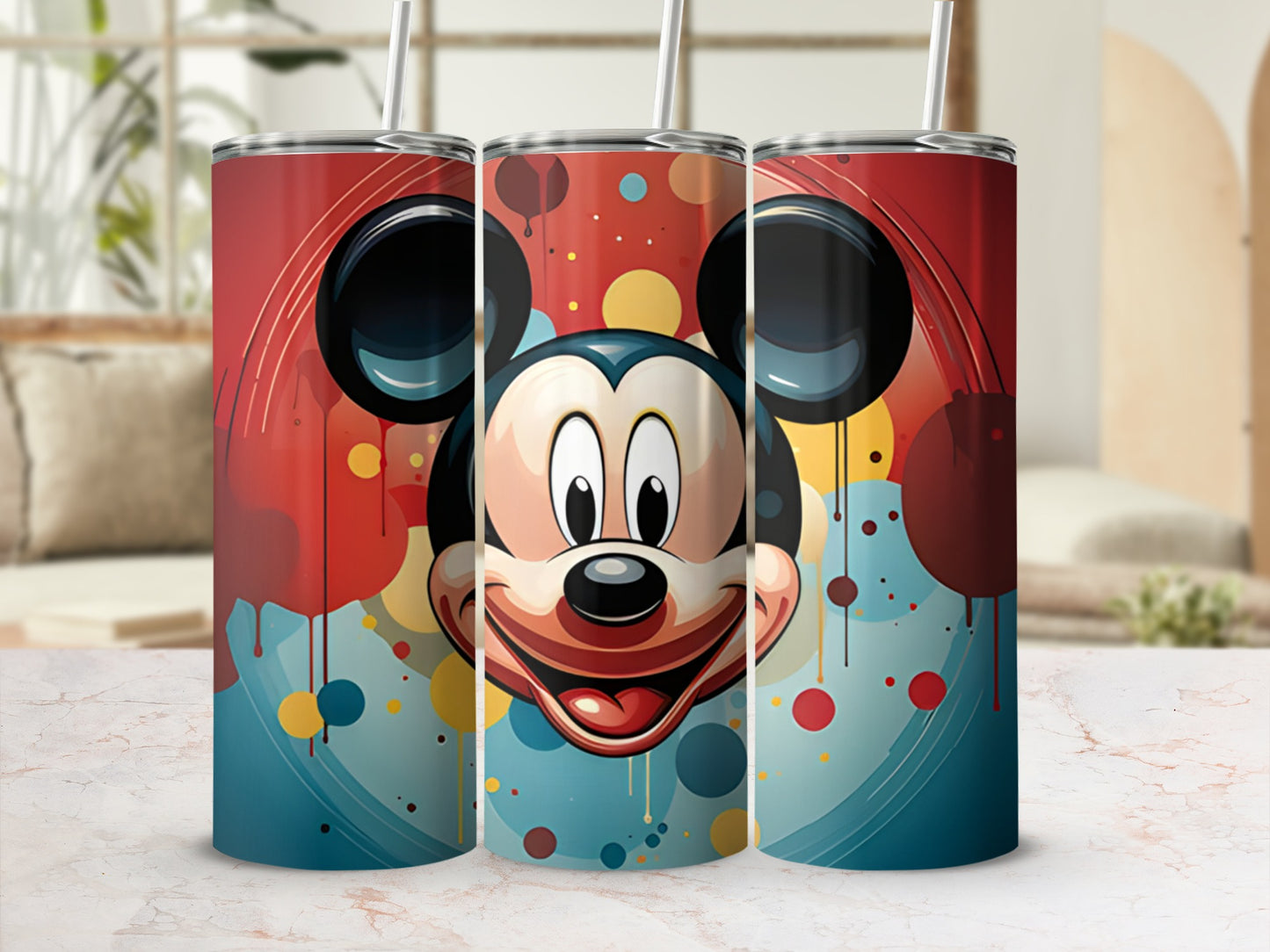 Cartoon Character Pattern Colorful Tumbler Design