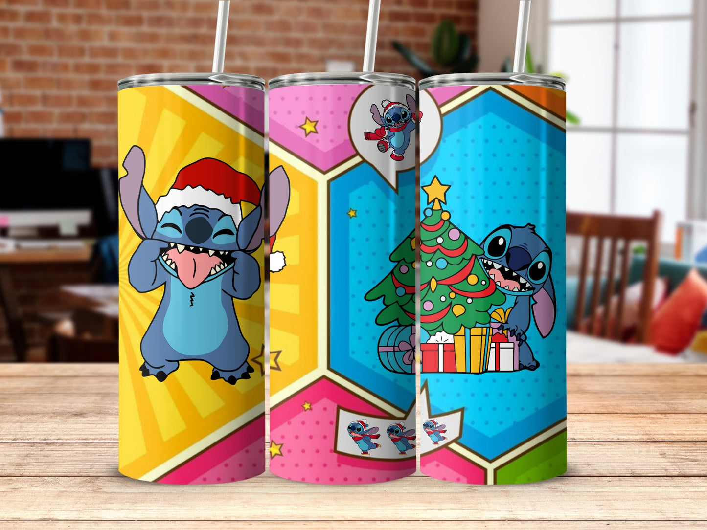 Cute Stitch Christmas Themed Tumblers For Holiday Fun