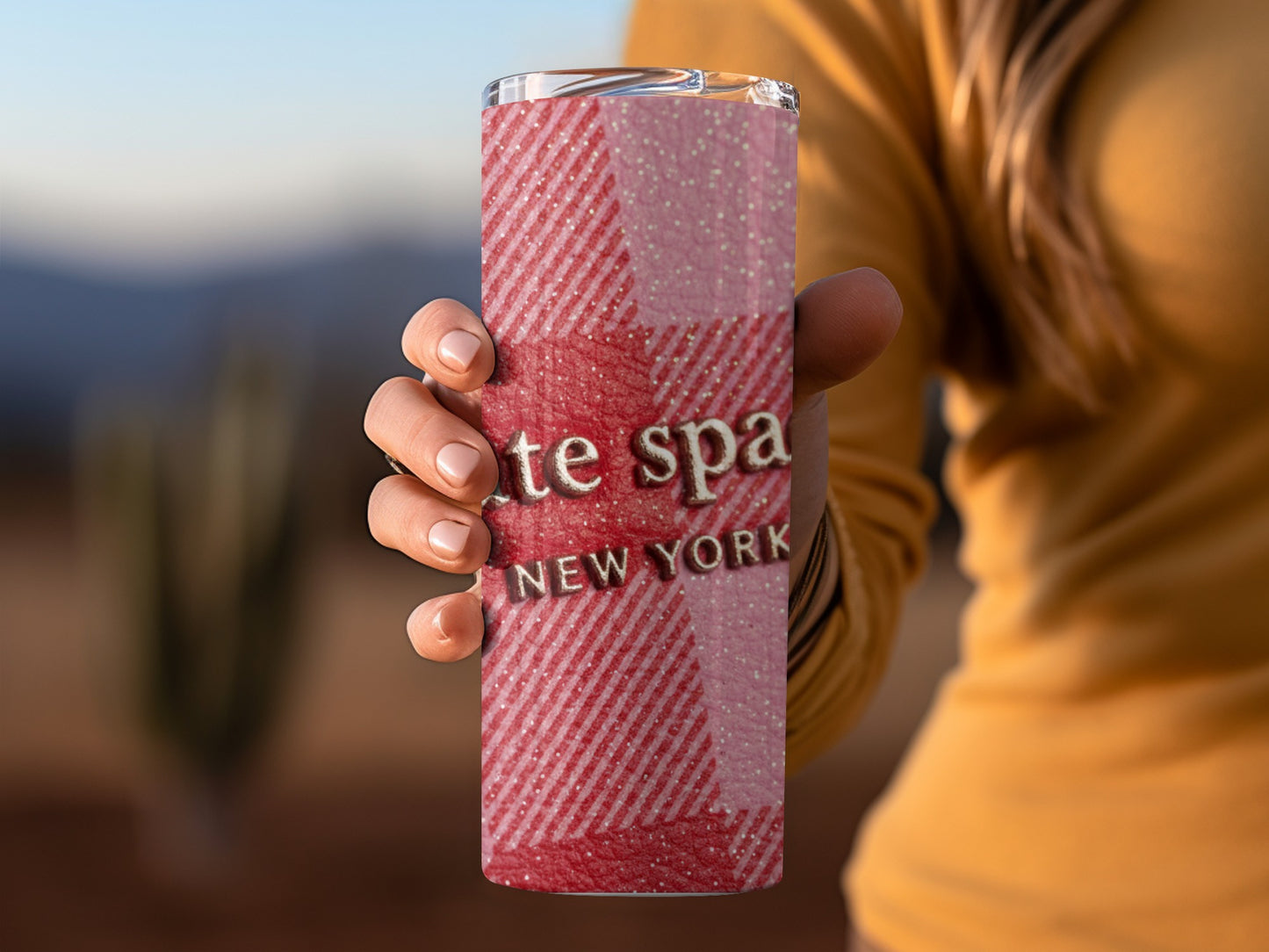Inspired By Fabulous Kate Spade New York Pink And Red Plaid Tumblers