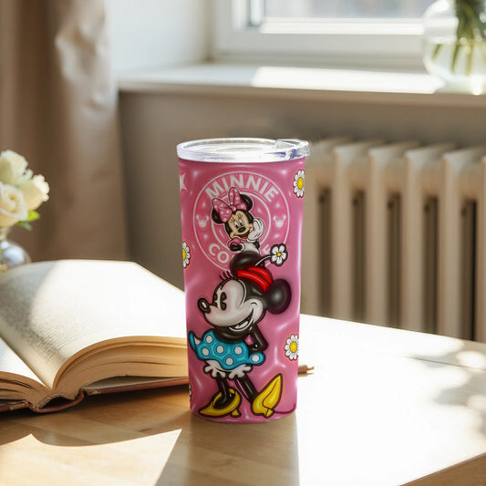 Minnie Mouse Pink Tumbler with Daisy Accents