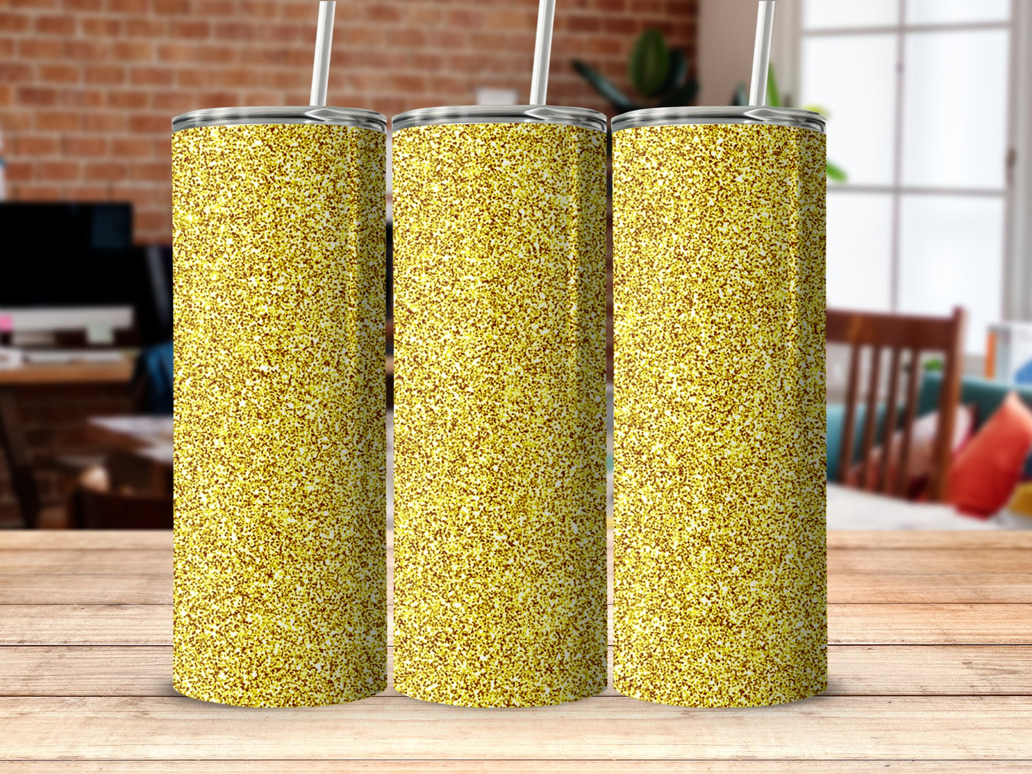 Sparkling Glitter Design Insulated Tumbler
