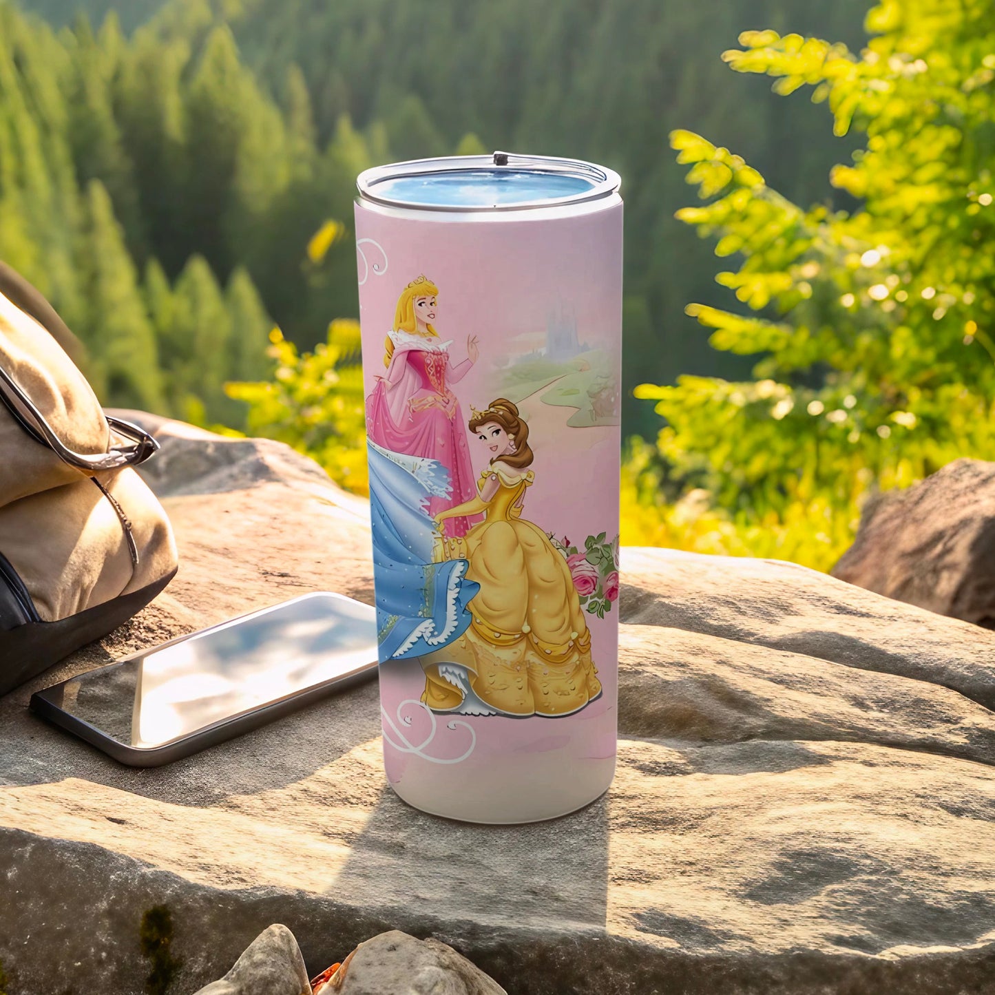 Enchanting Princesses Travel Tumbler for Outdoor Adventures