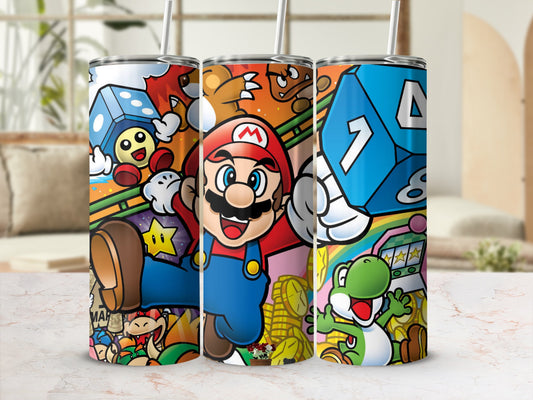 Colorful Gaming Character Design Stainless Steel Tumbler