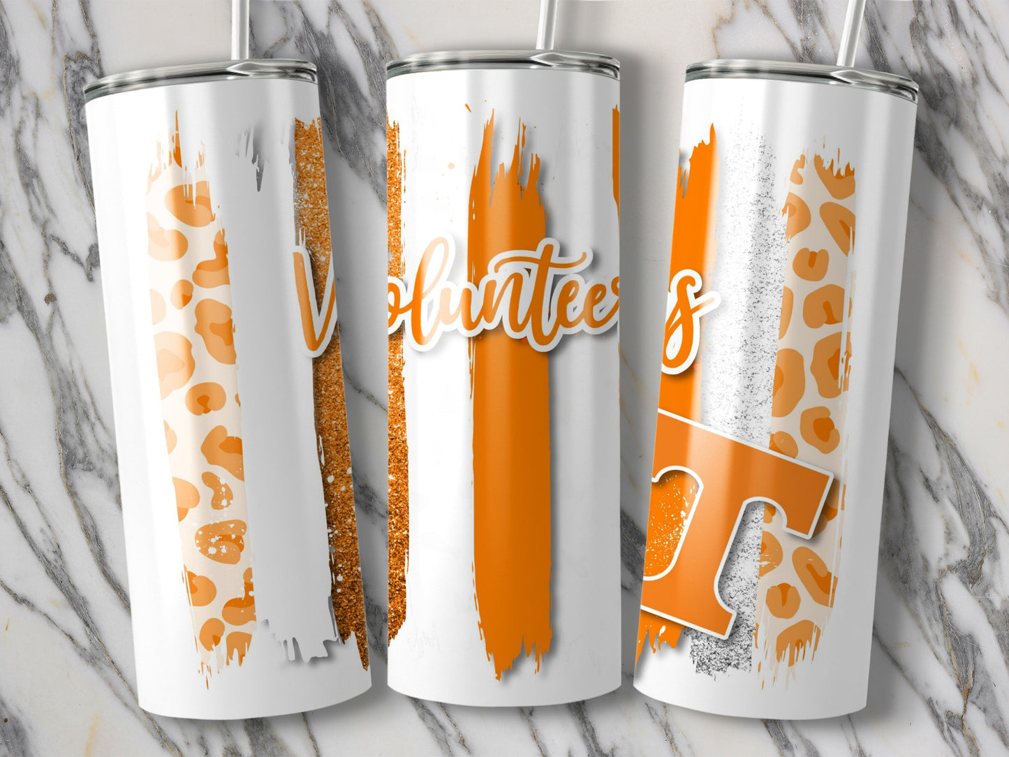 Volunteers Design Orange Stripes Themed Novelty Tumblers