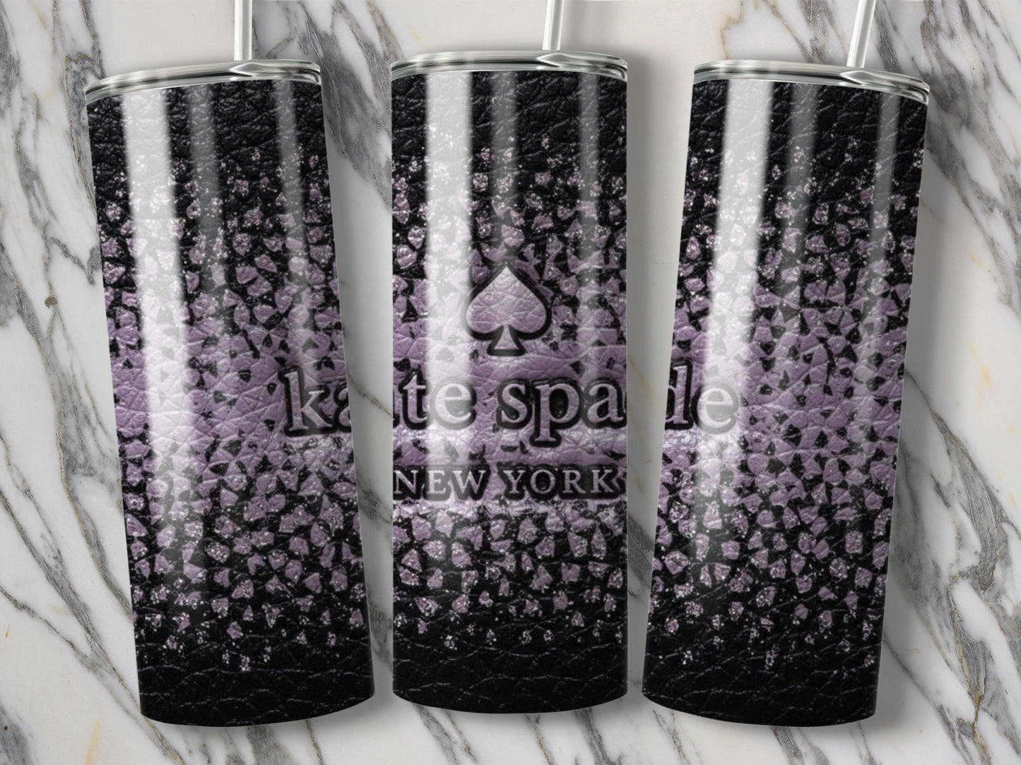 Kate Spade Inspired New York Lavender Design Stylish Tumblers