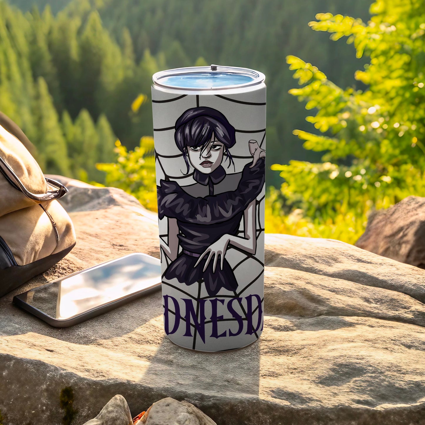Gothic Illustrated Character Insulated Tumbler for Outdoor Use