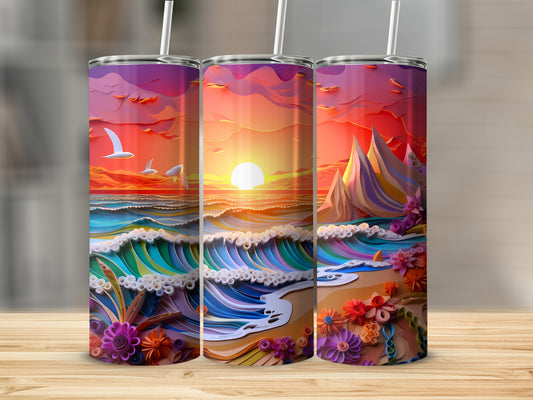Vibrant Sunset Ocean Waves Birds Quilled Art product type
Tumbler
Sunset
Ocean Waves
Beach Scene
Quilled Art
Paper Craft
Vibrant Design
Colorful Drinkware
Artistic Tumbler
Seaside View
Seagull Birds
Floral Decor
Summer Vibes
Tropical Scene
Nature Inspired
Scenic Landscape
Unique Gift
Drink Bottle
Insulated Cup
Abstract Art