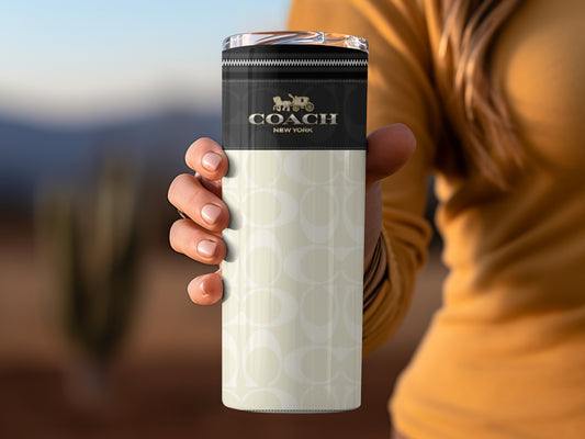 Coach New York Travel Mug with Stylish Pattern Design