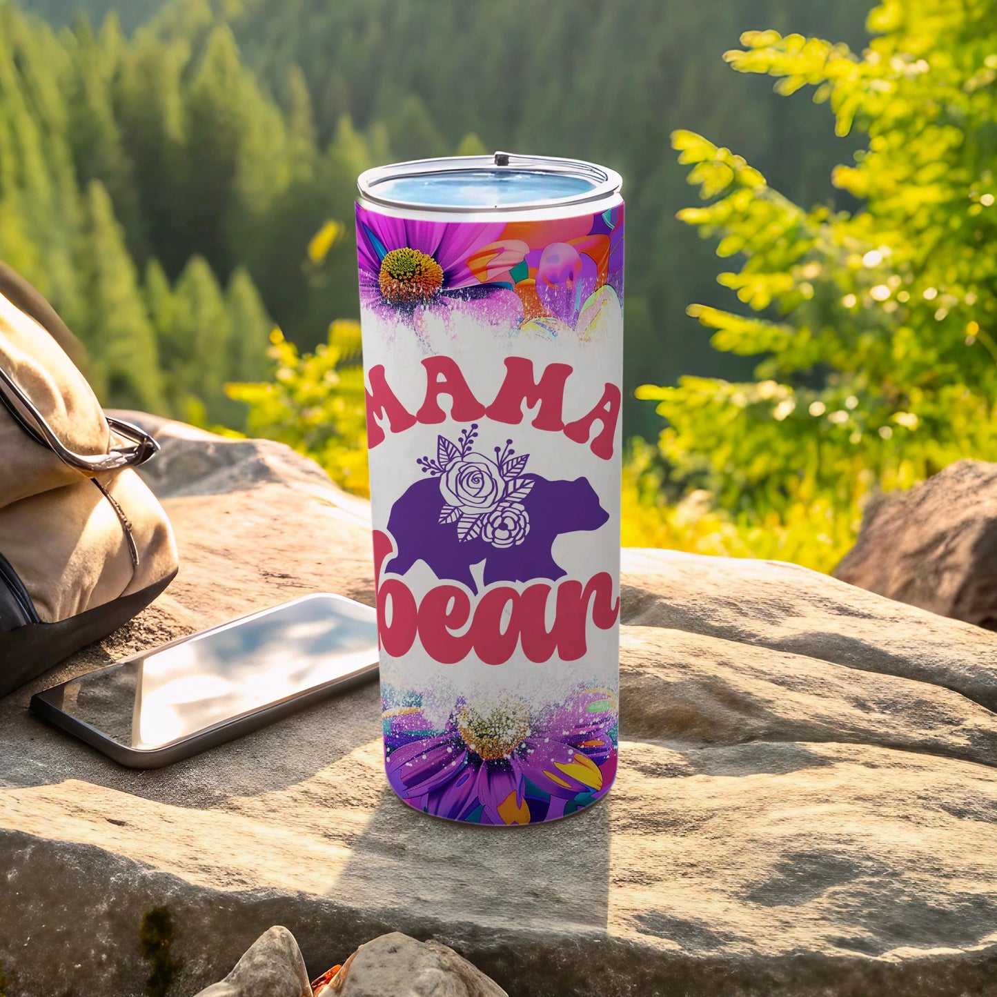 Mama Bear Floral Design Insulated Tumbler product