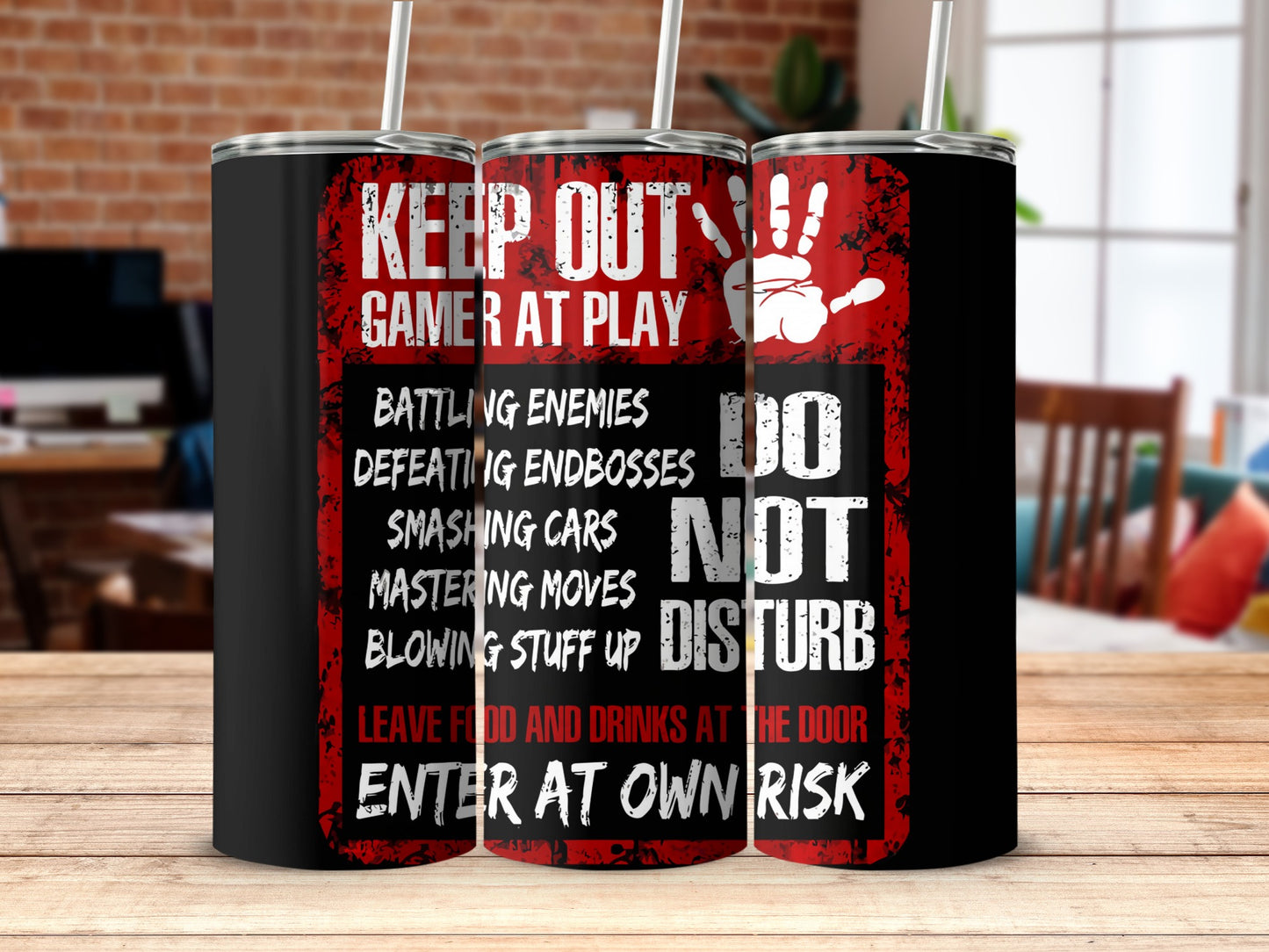 Keep Out Gamer at Play Do Not Disturb Tumbler