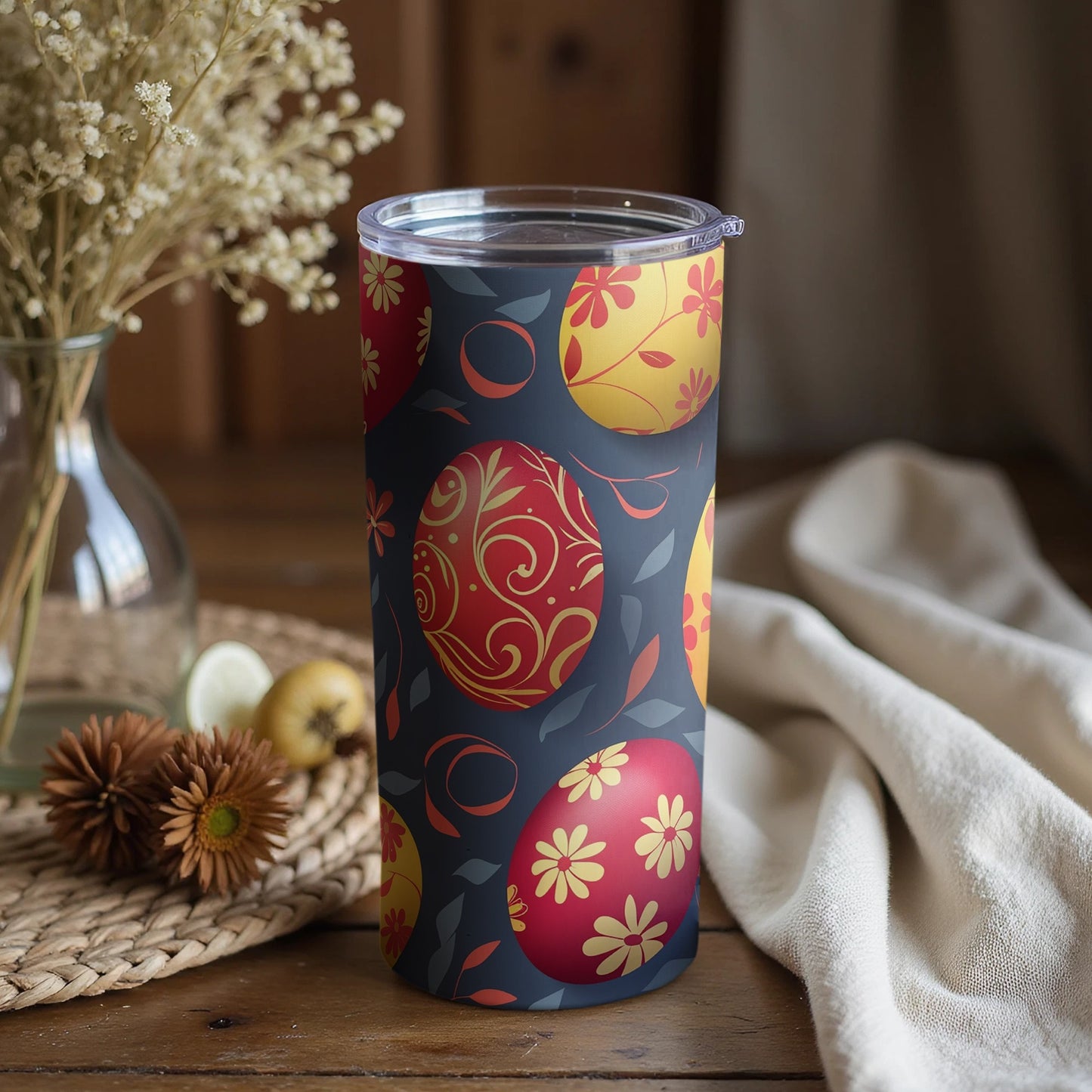 Colorful Autumn Floral Holiday Tumbler Cup