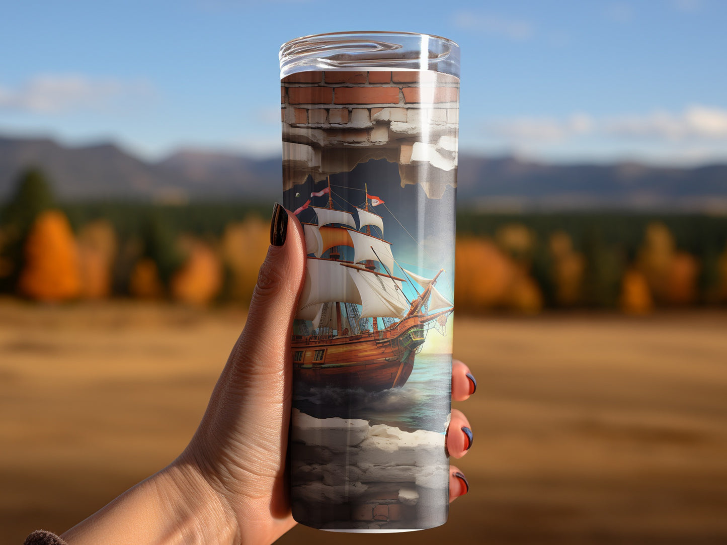 Sailing Ship Design Insulated Tumbler For Adventures