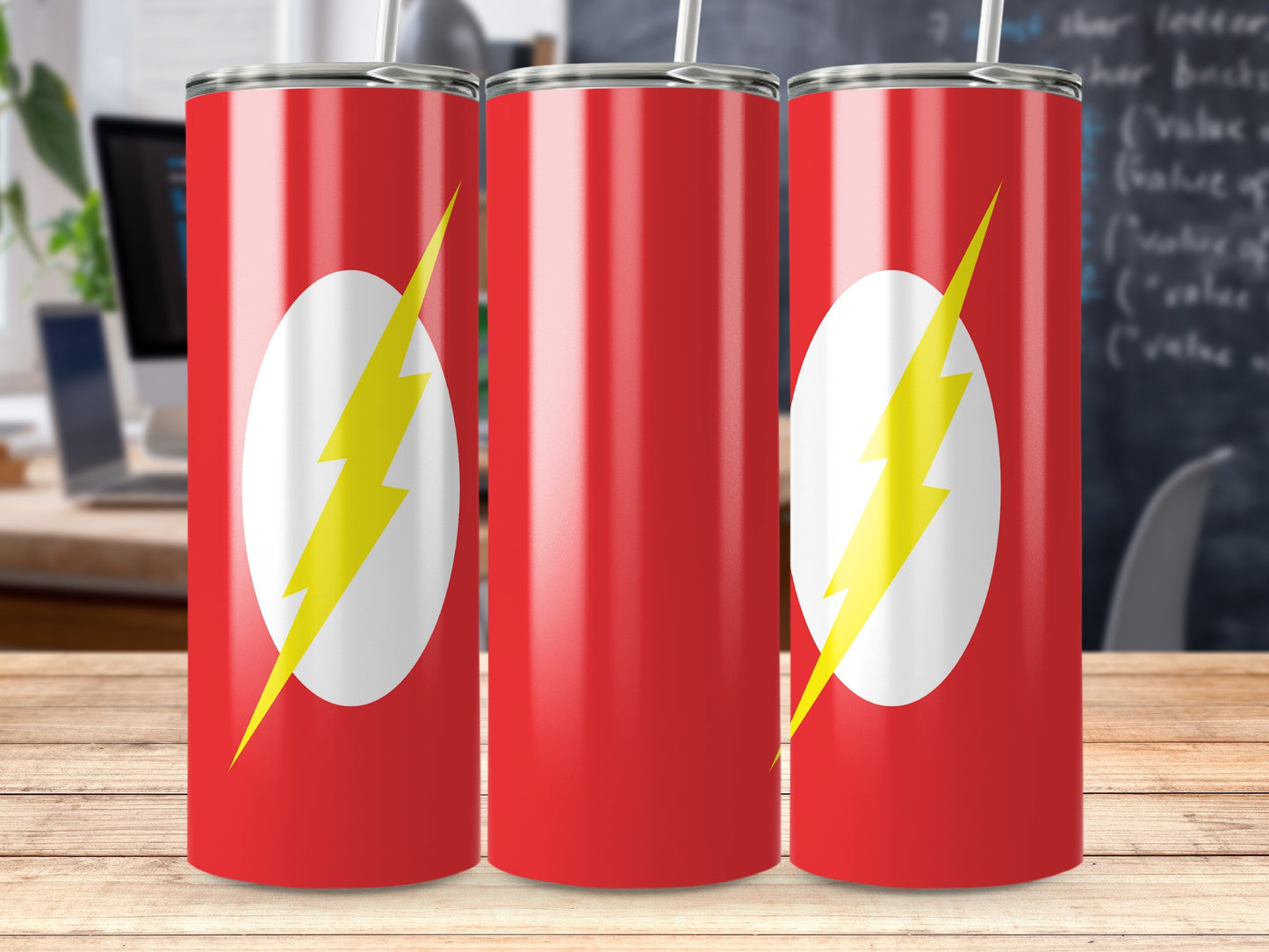 The Flash Logo Double Circle Lightening Tumblers