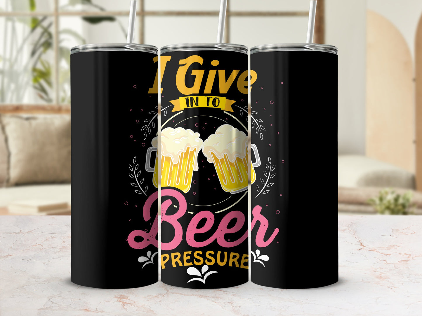I Give In To Beer Pressure travel mug