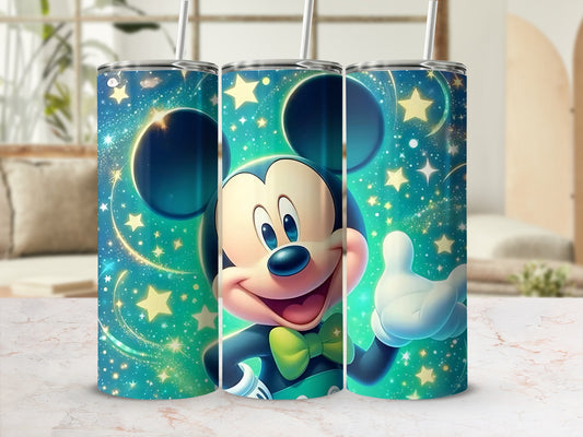 Vibrant Mickey Magic Stars Themed Drinkware Tumbler