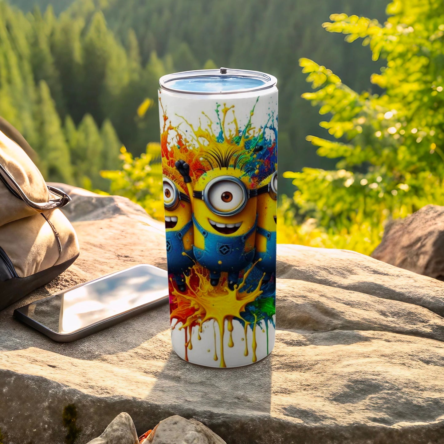 Colorful Cartoon Character Design Travel Tumbler