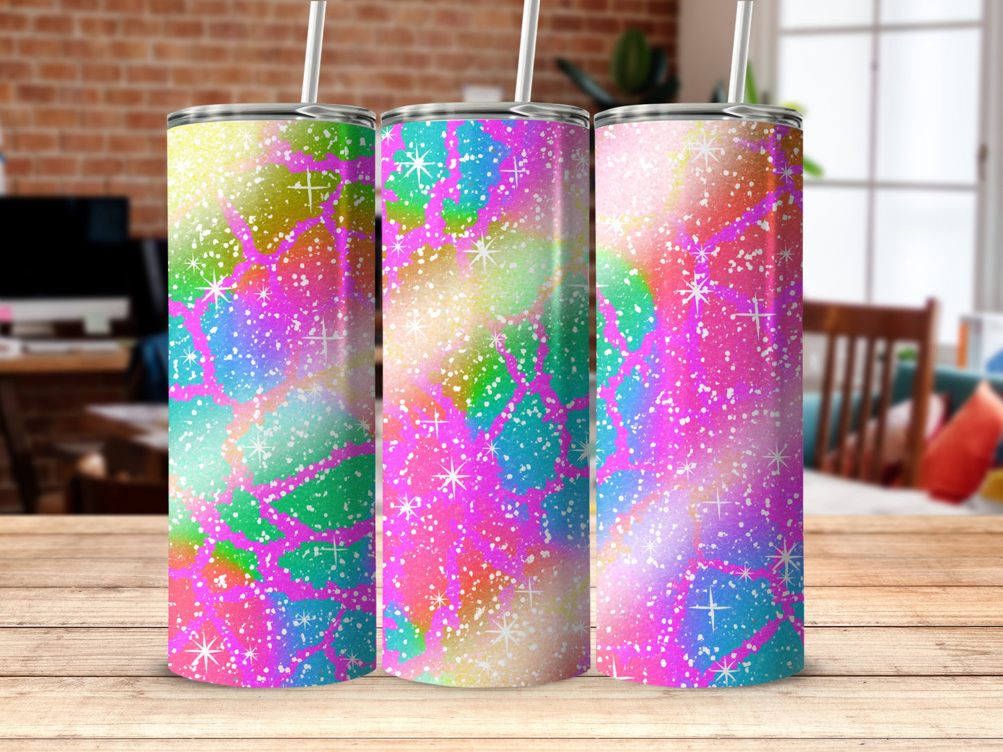 Colorful Galaxy Print Insulated Tumbler Drinkware