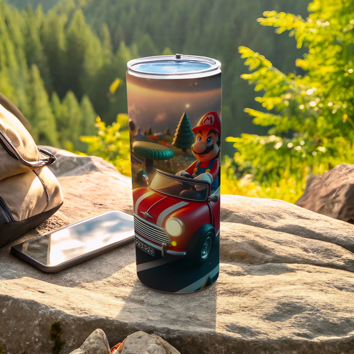 Mario Driving Tumbler Travel Mug Adventure Design