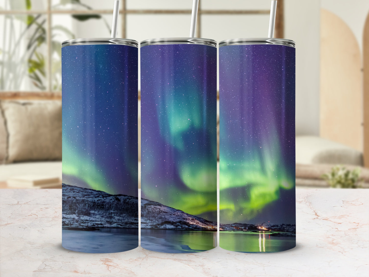 Stunning Northern Lights Insulated Tumbler Cup