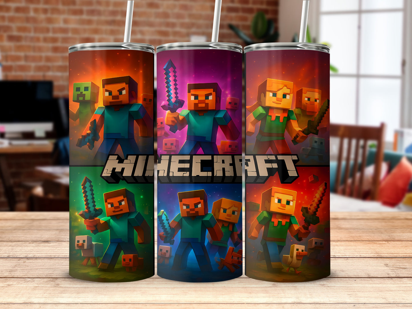 Minecraft Themed Tumbler For Gaming Enthusiasts