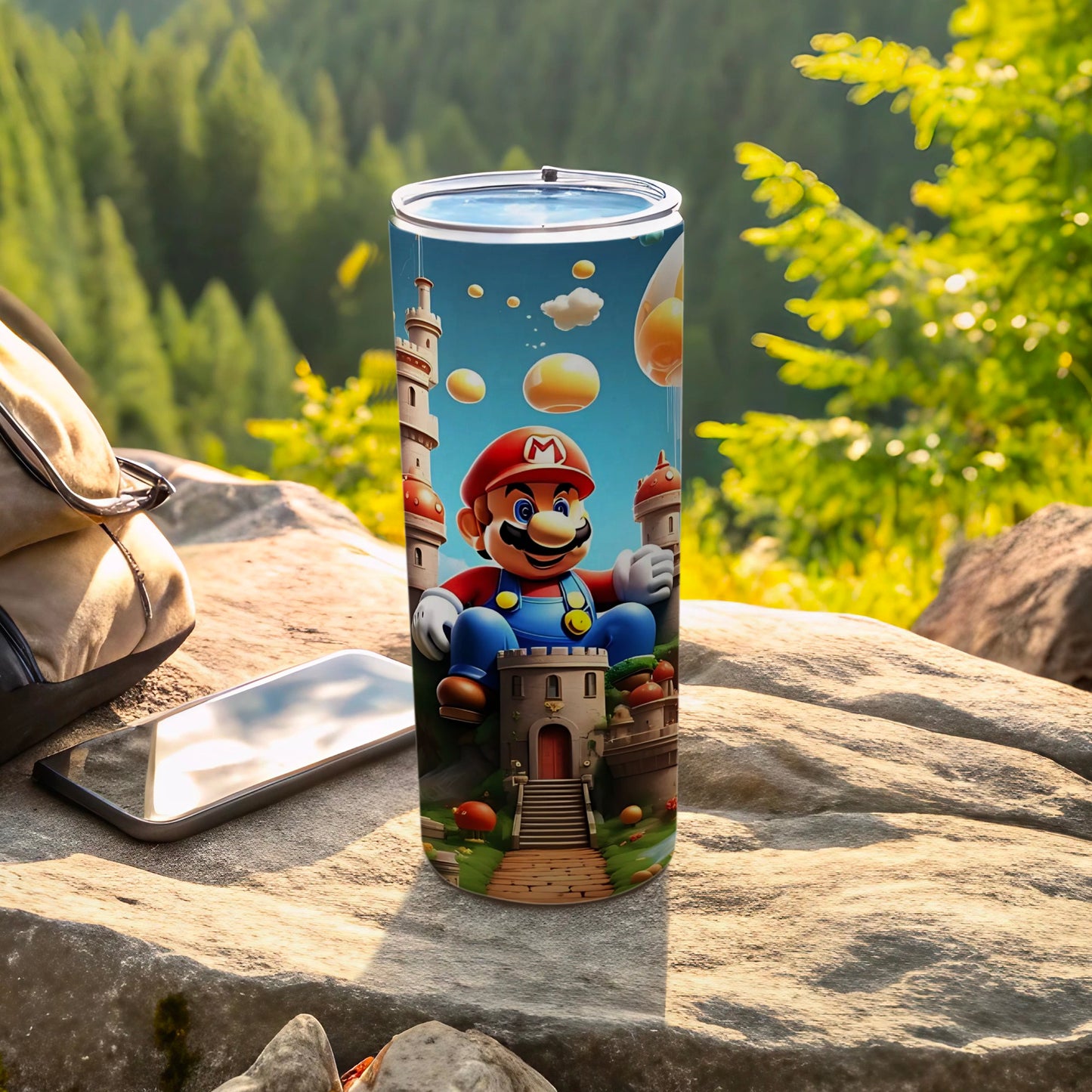 Colorful Mario Character Scene Insulated Tumbler Cup