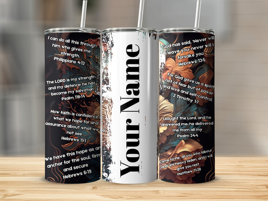 Personalized Inspirational Bible Verses Tumbler Cup